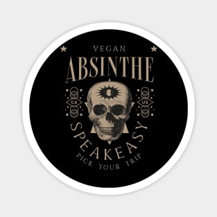 Vegan Night at the Speakeasy Streetwear Vegan Skull Magnet